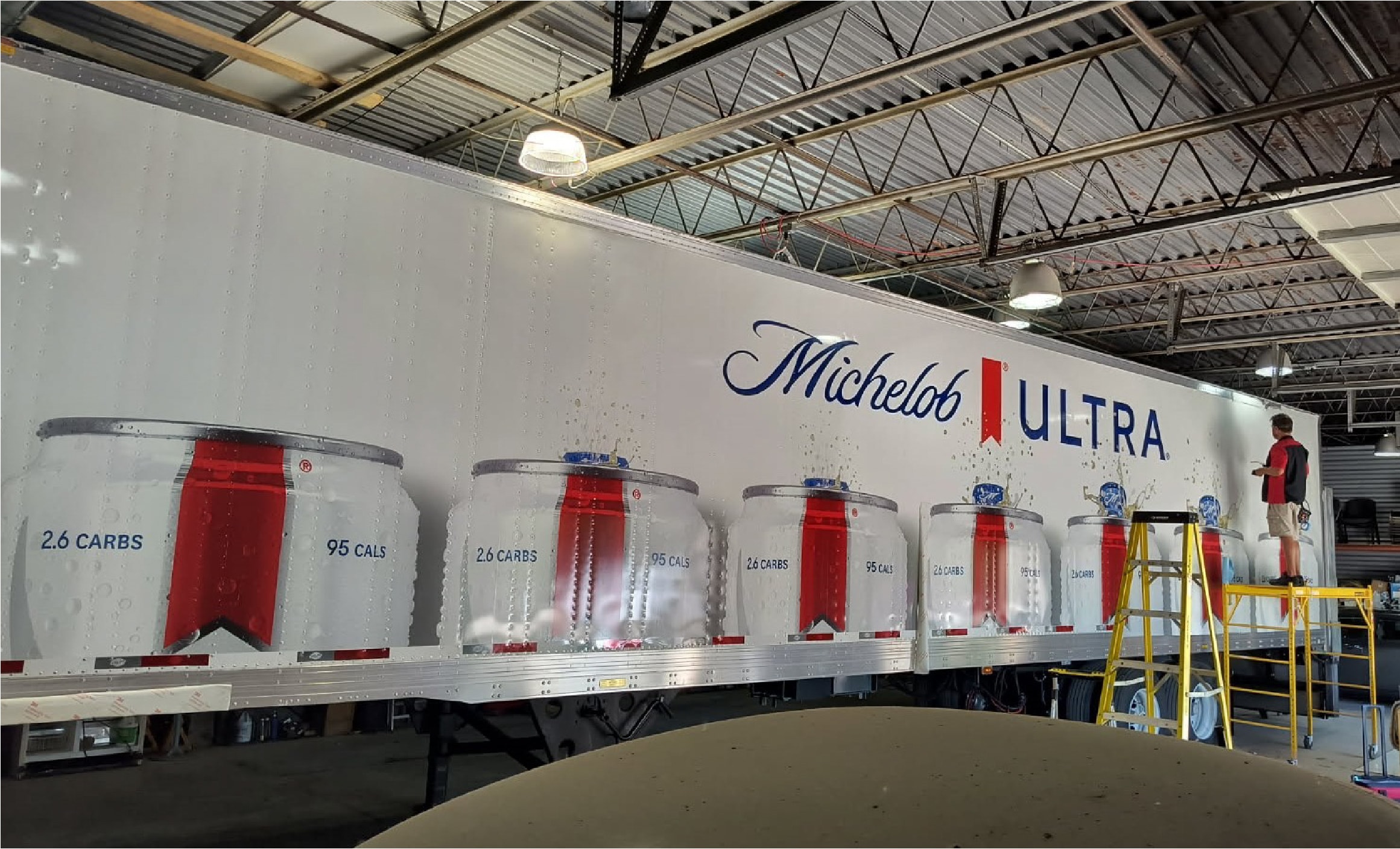 Michelob Ultra large-format trailer graphics installation