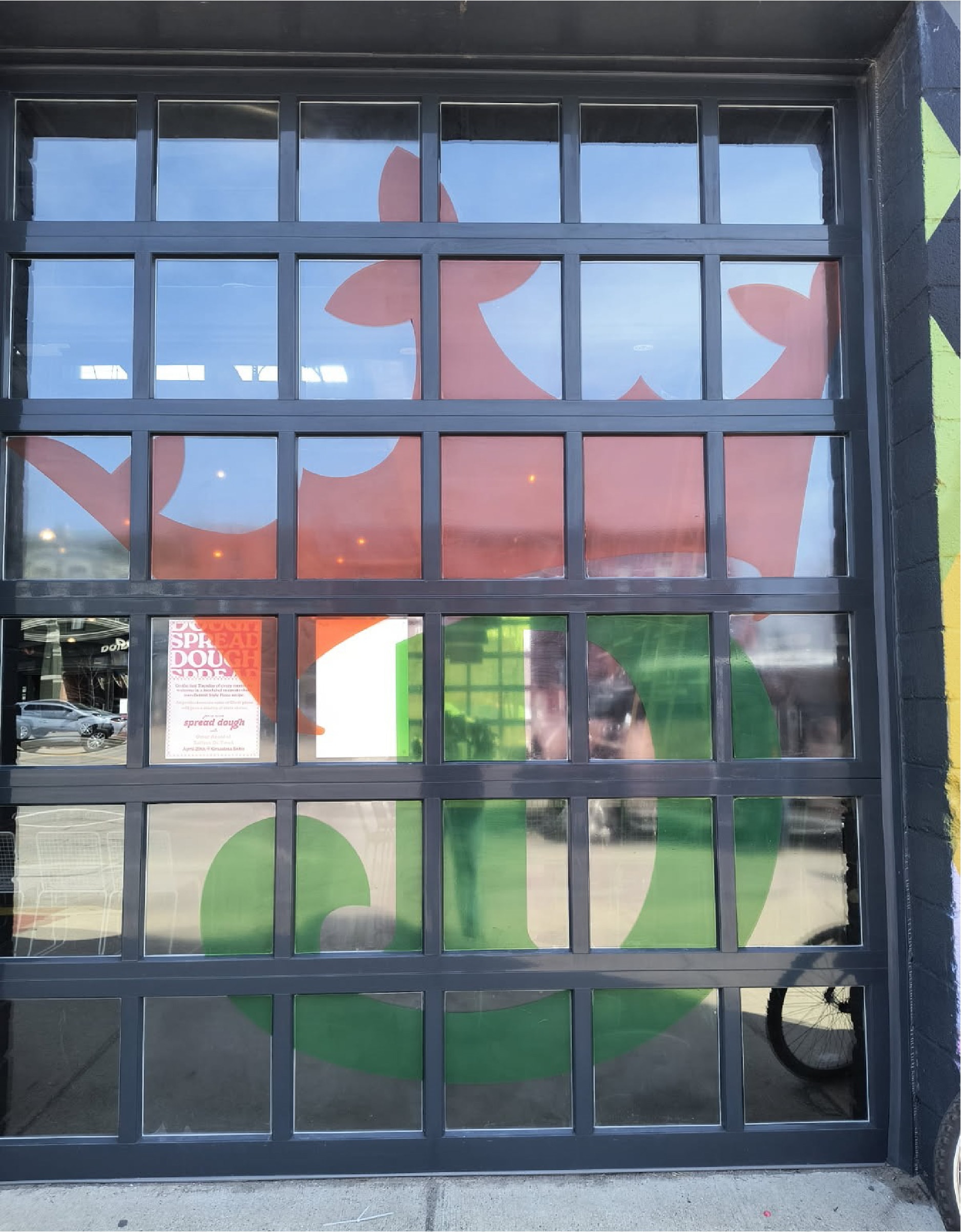 Spread Dough storefront window graphics