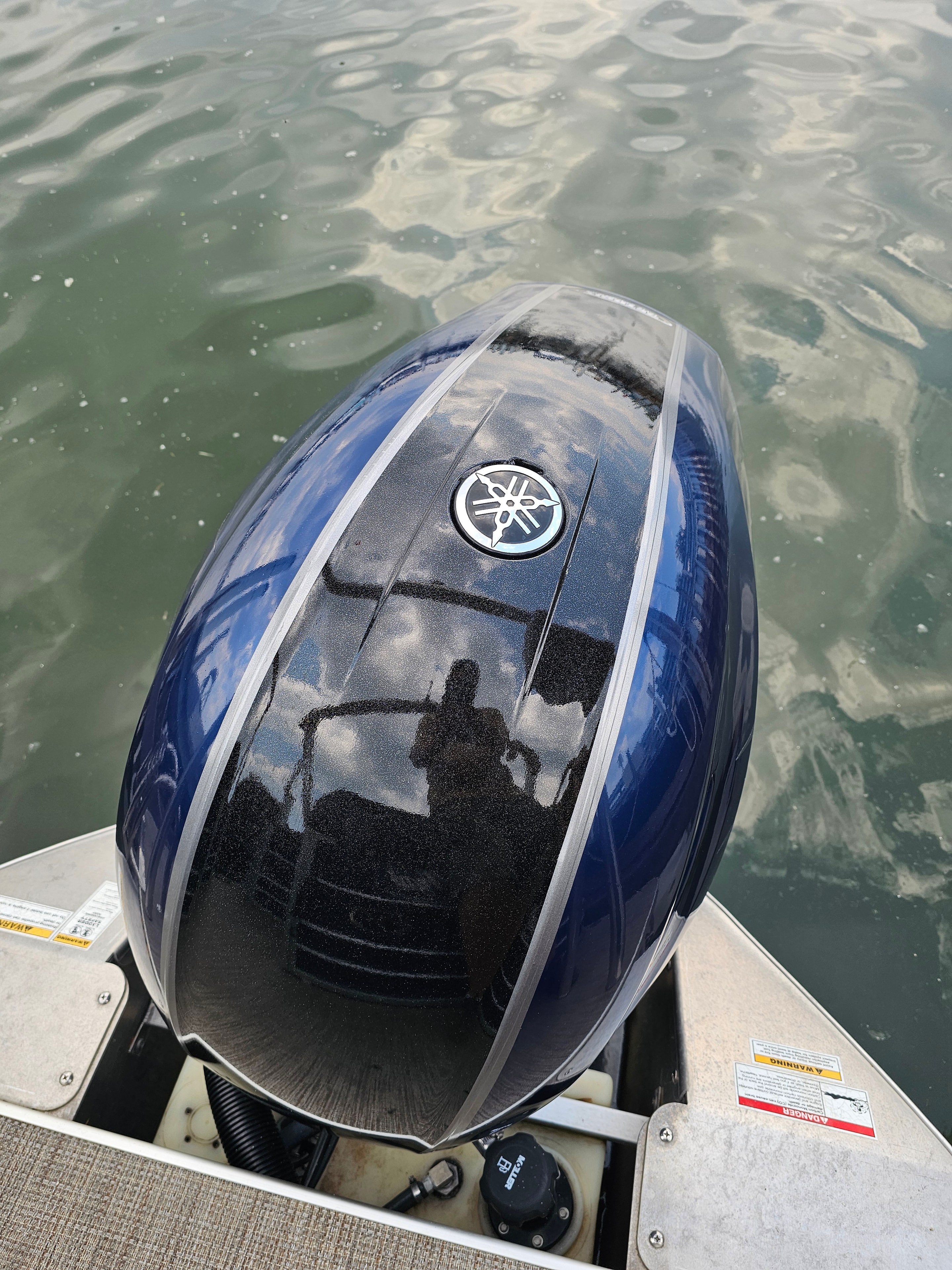 Custom Yamaha boat motor on the water