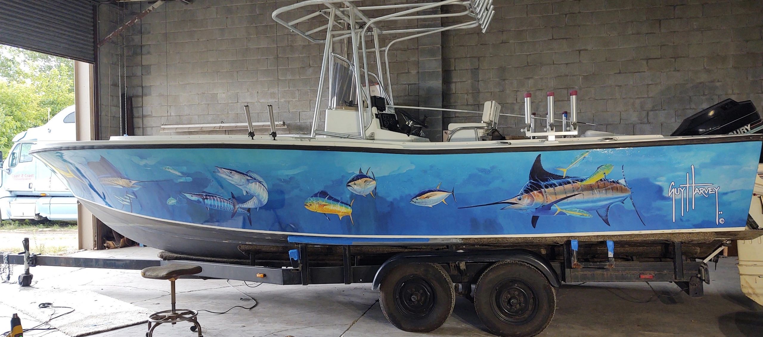 Boat wrap by Detroit Vinyl Graphics